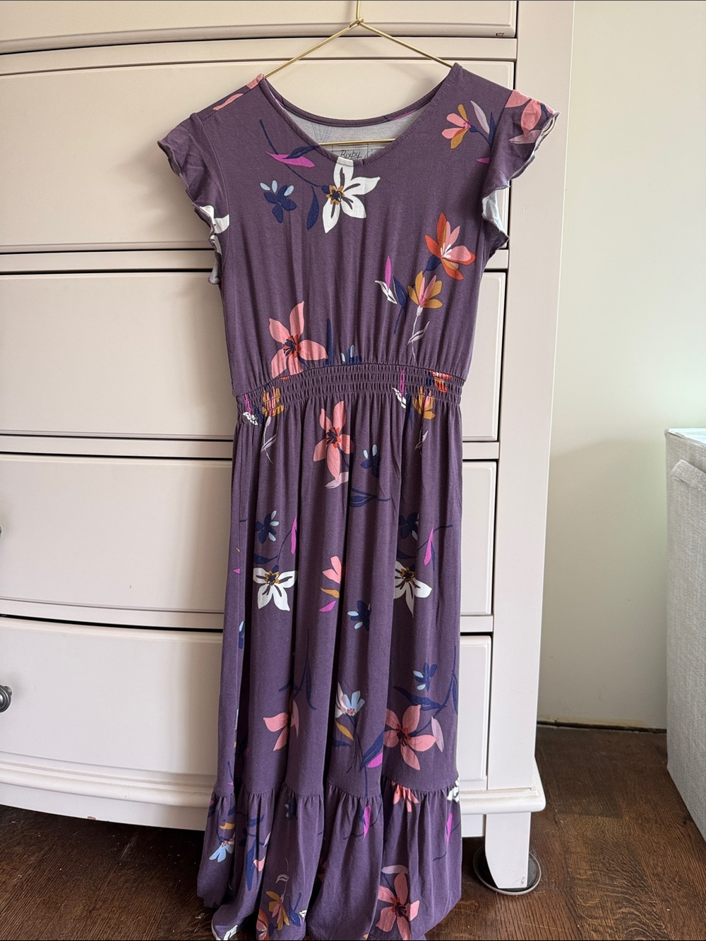Nomad Purple Floral Maxi Dress with Multicolor Blooms